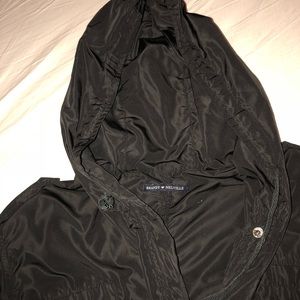 Black Brandy Melville Crop Rain Jacket